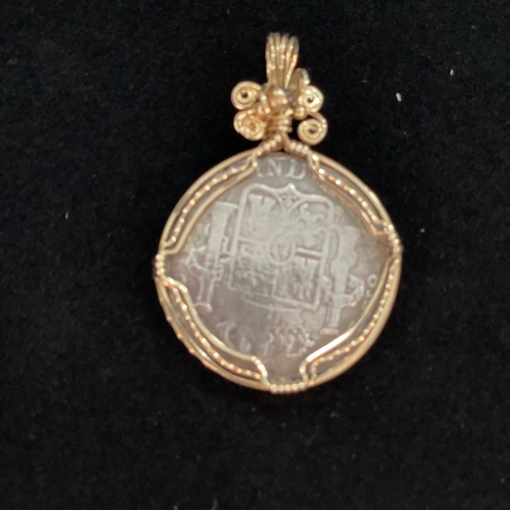14K Gold and Silver Coin Pendant